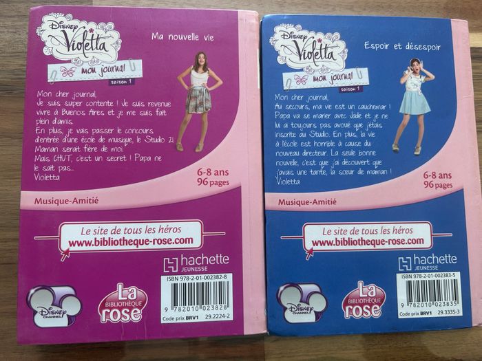 lot 2 livres disney violetta n1 et 2 espoir et désespoir et ma nouvelle vie - photo numéro 3