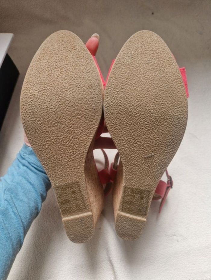 Neuf sandale compensé rose femme la halle pointure 39 - photo numéro 6