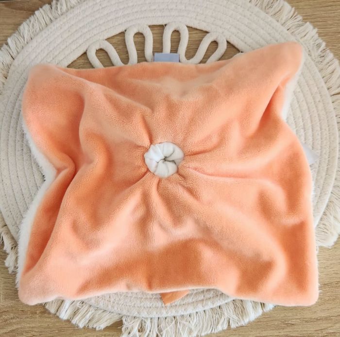 Doudou Lange Bébé mouton blanc vert - photo numéro 7