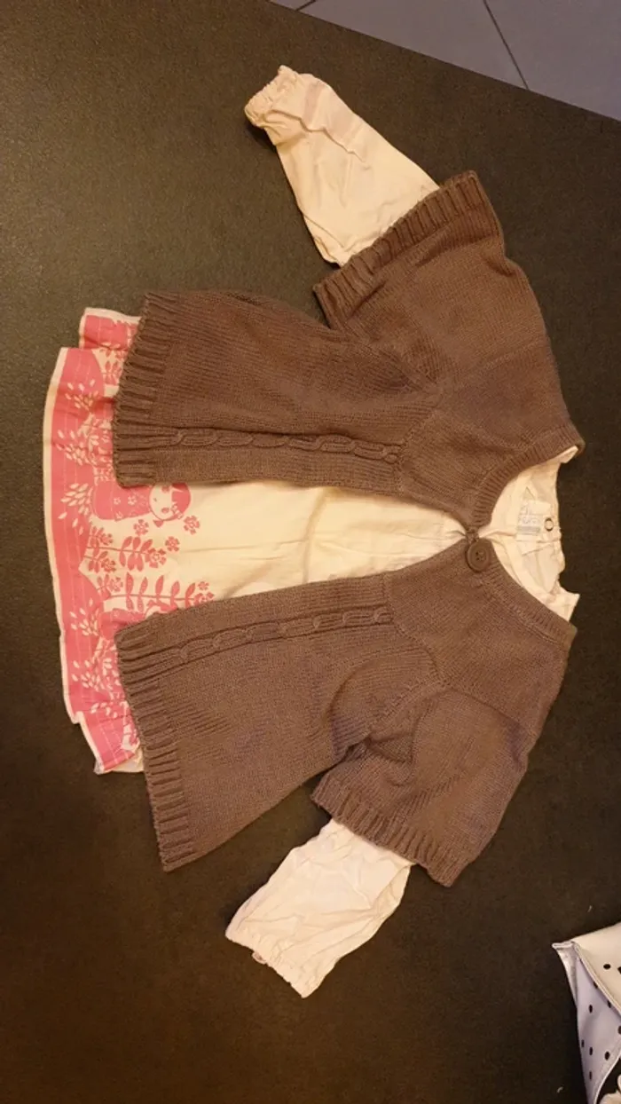 Tee-shirt manches longues + gilet
