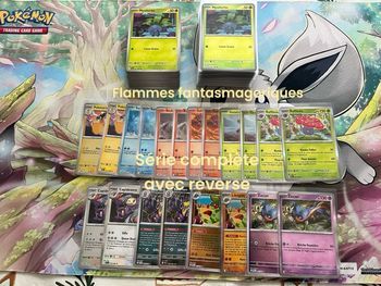 Lot cartes pokemon flammes fantasmagoriques sans double 
