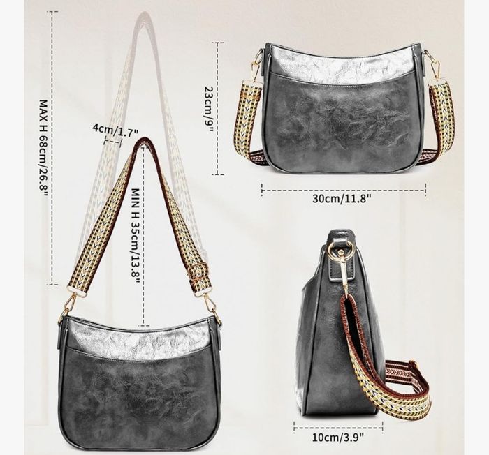Sac à main / bandoulière femme gris - photo numéro 7