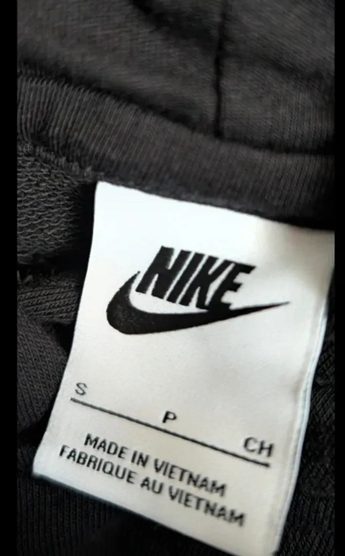 Sweat à capuche Nike Neuf avec étiquettes Noir et blanc Fleece - photo numéro 4