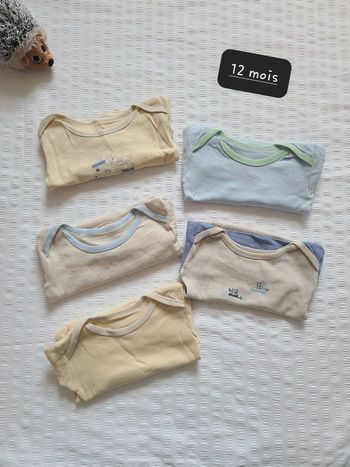 Lot body manche longue 12 mois