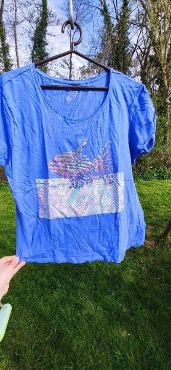 T shirt femme bleu