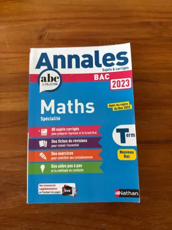Livre anales sujet et corrigé bac, 2023