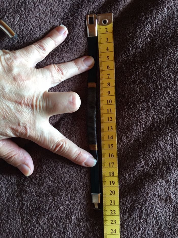 Bracelet cuir marron Homme idéal cadeau de Noël - photo numéro 2