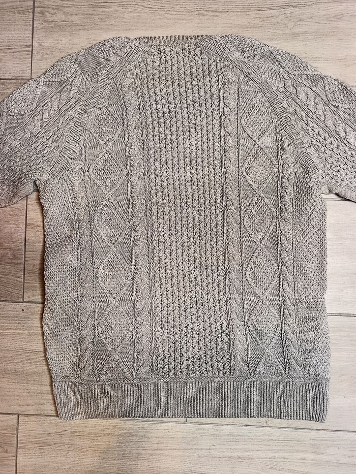 Pull Polo Ralph Lauren Academy - Maille Torsadée - Gris Chiné - Taille XS - photo numéro 2
