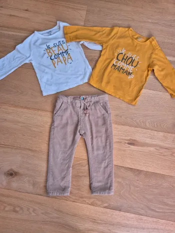 Lot avec un 2 t shirt à manche longue