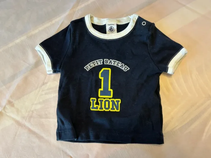 Teeshirt bleu marine bébé garçon Petit Bateau - 6 mois