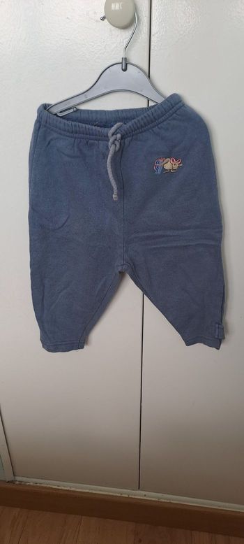 Pantalon Jogging bébé bleu souris brodée