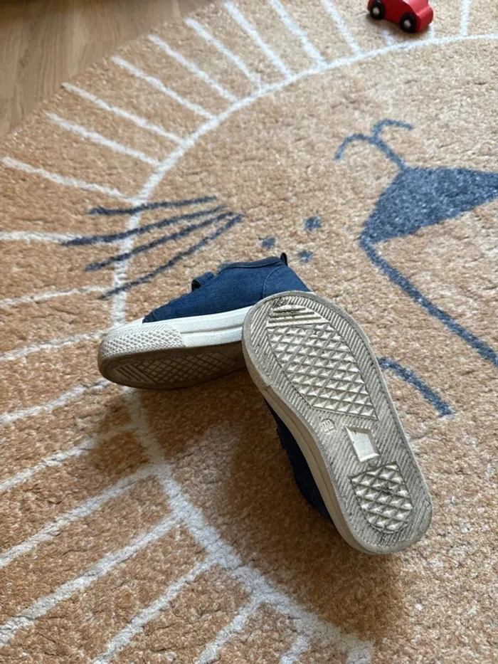 Chaussure à scratch bleu marine - photo numéro 4