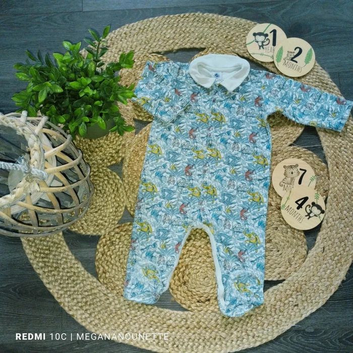 🧸 Pyjama grenouillère Petit Bateau – Taille 12 mois / 74 cm 🌙🍼
