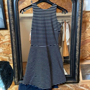 Robe mi longue Tally weijl rayée noire et blanche