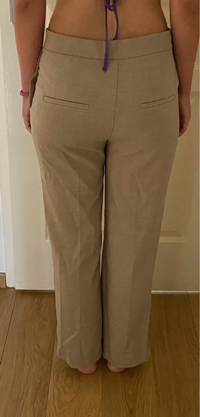 36-pantalon Mango beige - photo numéro 5