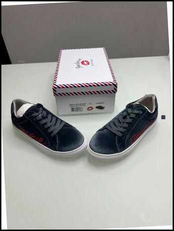 Baskets Sneakers Bons baisers de Paname Simone Gris Velours Amour