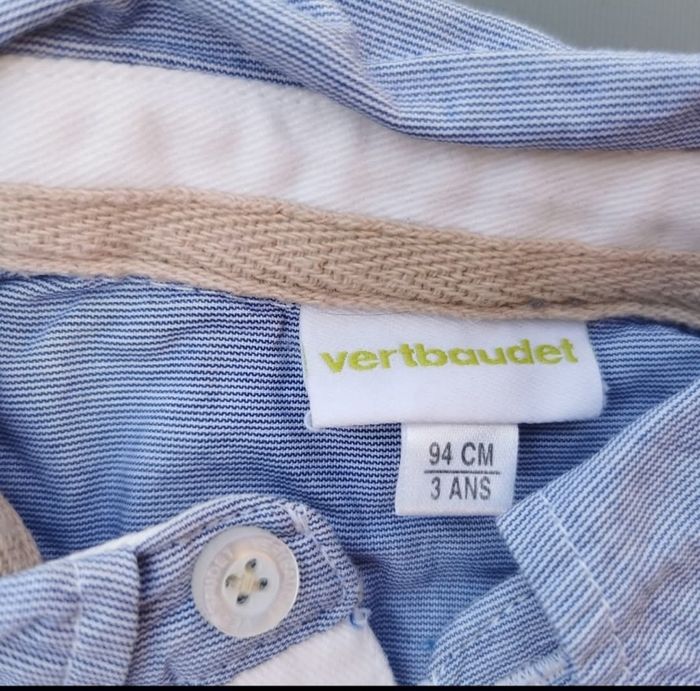 Chemise ML bleu 3 ans garcon vertbaudet - photo numéro 3
