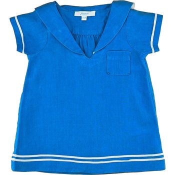 Robe à manches courtes 6 mois en lin et coton Jacadi