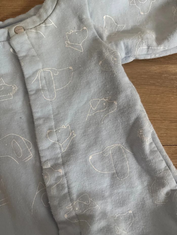 Pyjama jacadi 1 mois bleu clair - photo numéro 2