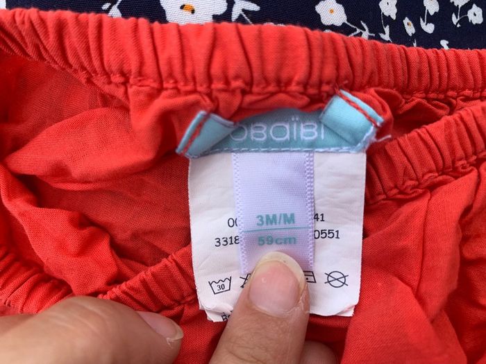 Lot de 3 caches couches bloomer tbe 3 mois obaibi mango - photo numéro 2