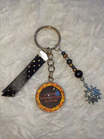 Porte clé arrière grand père " Le meilleur arrière grand père du monde "