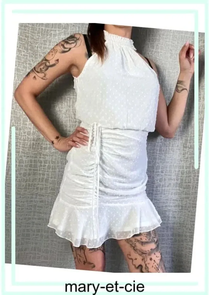 SOLDE - Robe blanche mini taille S