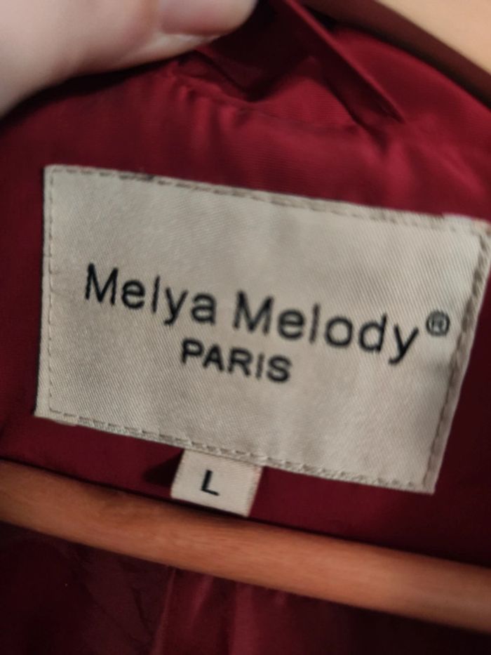 Manteau Long Bordeau Melya Melody Paris femme L - photo numéro 4