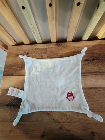 Hibou plat carré blanc vertbaudet