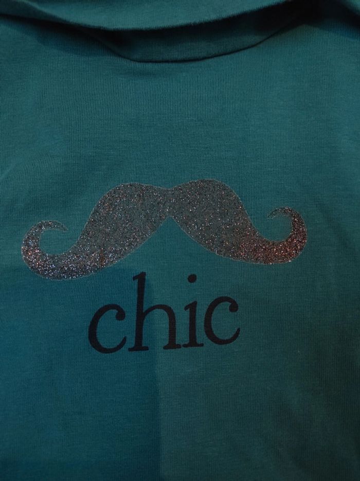 Sous-pull moustache fille 6 ans - photo numéro 2