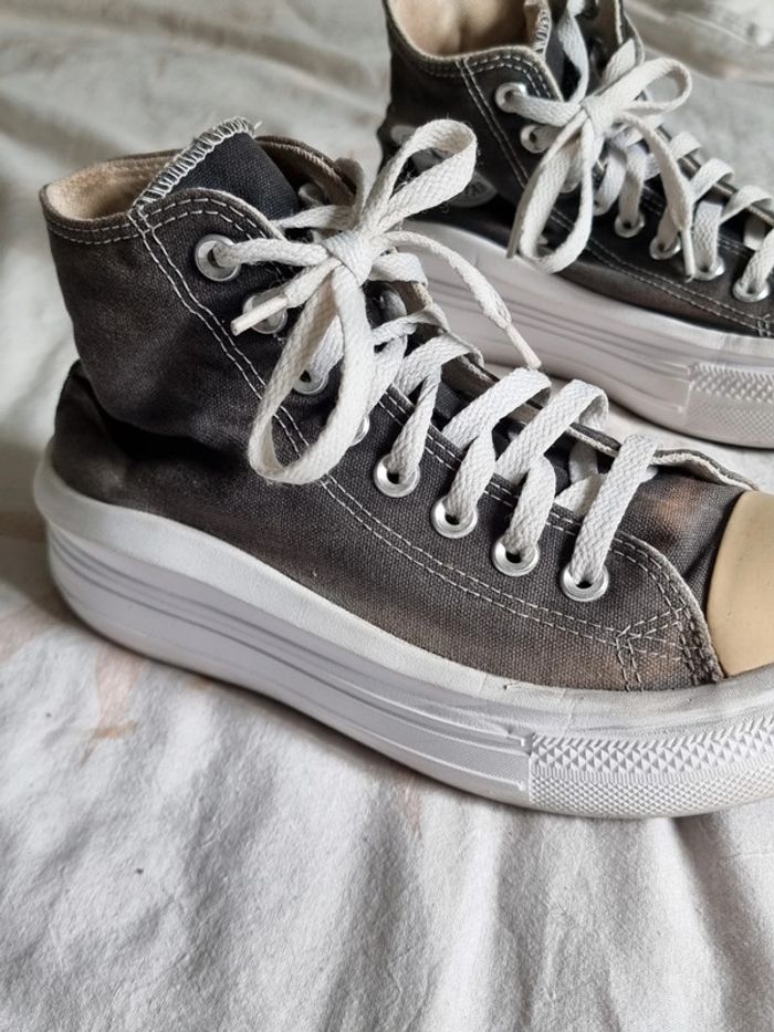Converse all stars Chuck Taylor platforme foundational Leather - photo numéro 14