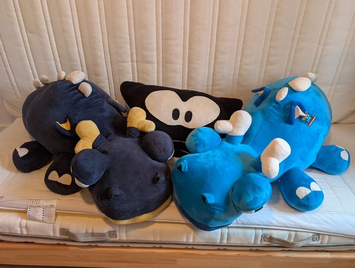 Lot peluche XXL Dofus Wakfu: Grougaloragran, Chacha, Dragoune bleue