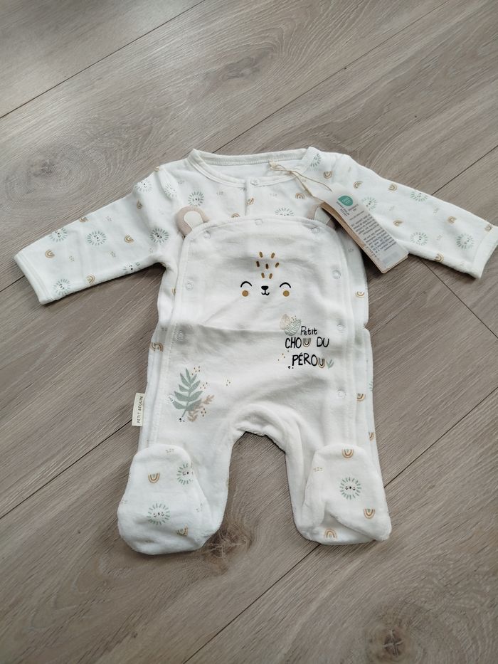 Pyjama petit béguin 1 mois 56 cm neuf - photo numéro 2
