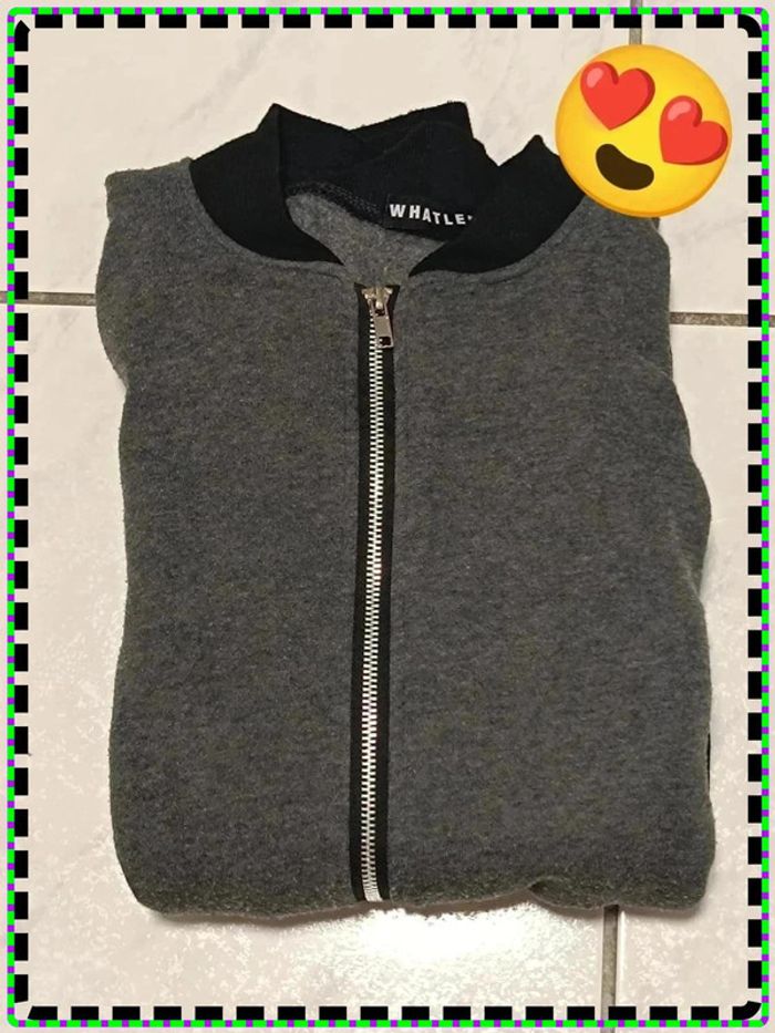 🧥 Veste bomber grise et noire – Style vintage Y2K - photo numéro 4