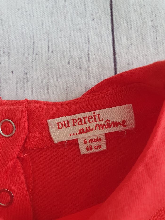 Tee-shirt 6 mois du pareil au même - photo numéro 4
