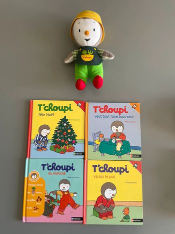 Lot Tchoupi peluche + livres