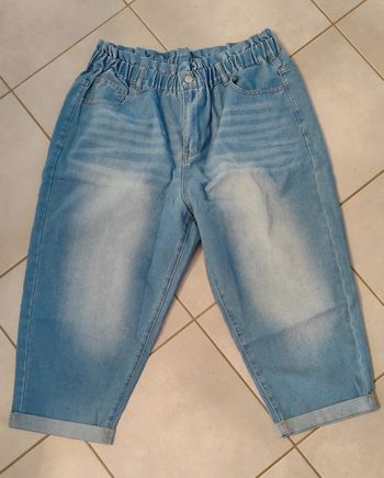 Jean taille froncée