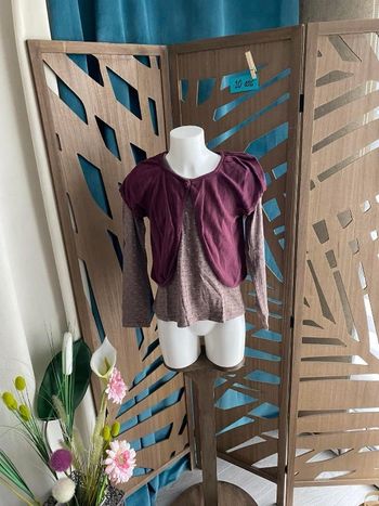 T-shirt avec pull fille 10ans