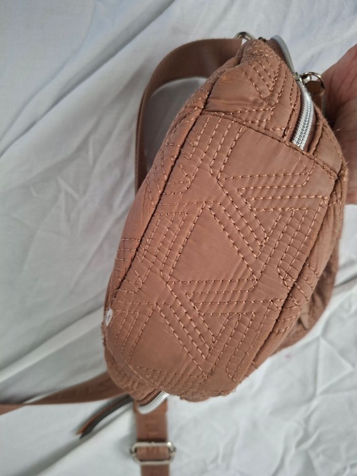 Sac matelassé rond lancaster beige marron - photo numéro 5