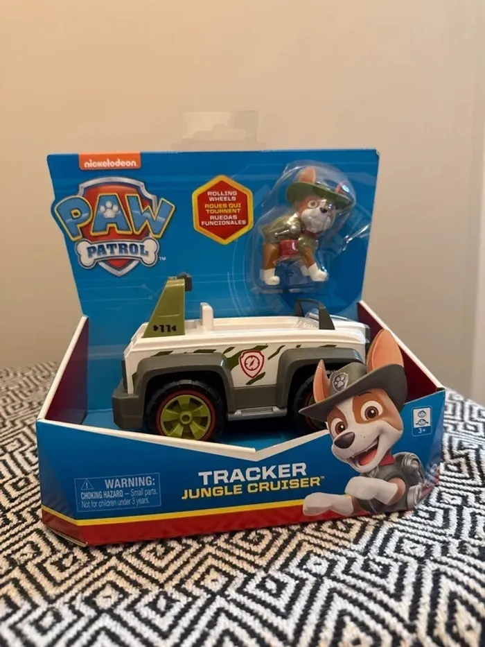 Pat patrouille - Tracker Jungle Cruiser : Véhicule et figurine Tracker - 3 ans et +