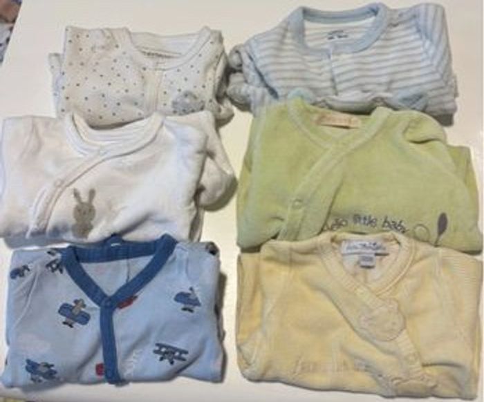 Lot de 6 pyjamas naissance