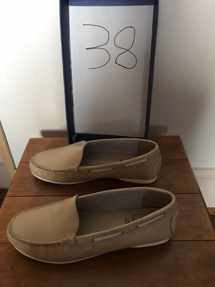 Mocassins femme cuir beige, confort, semelle antidérapante, marque Caprice, taille 38 - photo numéro 4