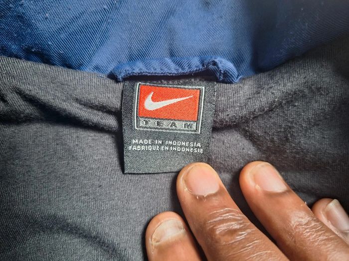 Veste Nike Team vintage XL bleu marine logo bouclier brodé zippée (546) - photo numéro 12