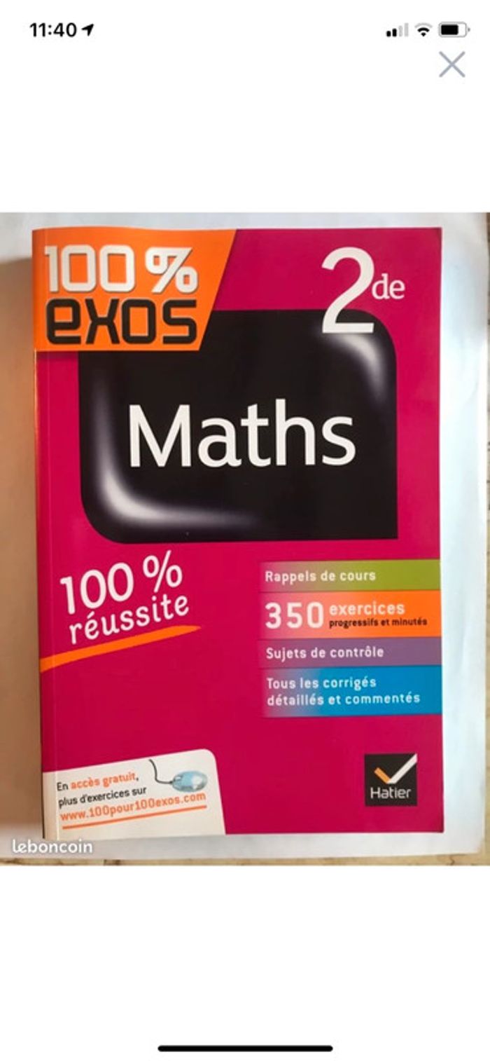 100% exos maths seconde