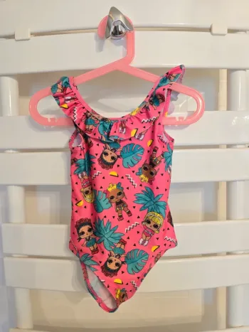 maillot de bain 1 pièce rose Lol