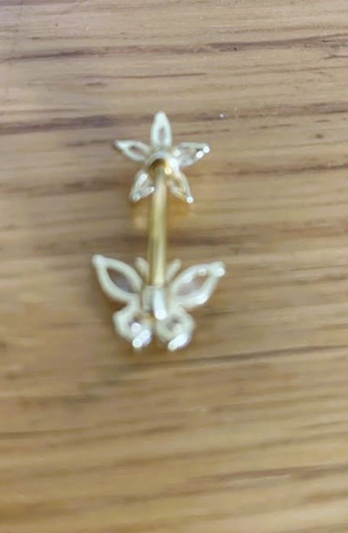 Piercing nombril papillon et étoile doré TEMU - photo numéro 3