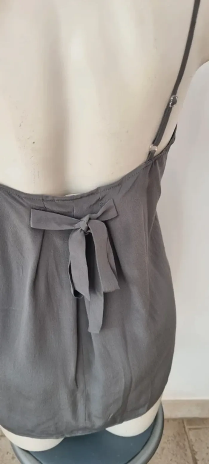débardeur top fine bretelle kaki 38 - photo numéro 7