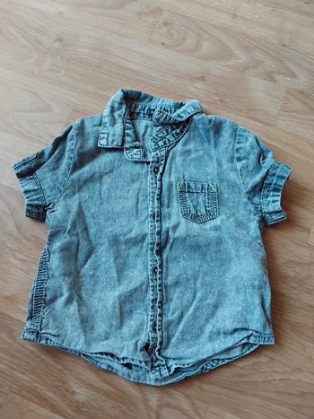 Chemise en jean manche courte garçon 9mois