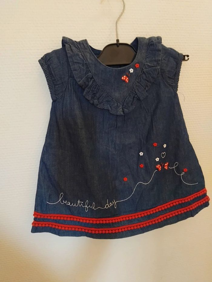 Robe en jeans léger fille 6mois - photo numéro 10