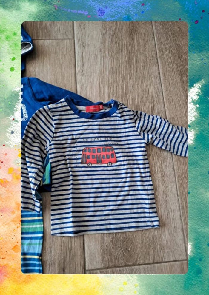 Lot 12 mois tshirt pull - photo numéro 2