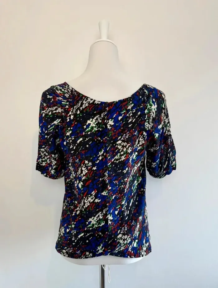 Blouse Maje courtes manches en soie taille S parfait état - photo numéro 5